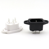 Prise d'alimentation CA en cuivre pur AC-04 IEC 320 C14 3 broches 10A 250V, connecteur à bride à visser pour appareils électroménagers