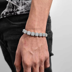Accessories 10mm <b>Love</b> Zircon Rock Sugar <b>Bracelet</b> Hip Hop Men's <b>Bracelet</b> Accessories Tanjing - Product Image 3