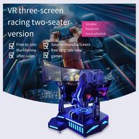 Популярный 3-экранный VR-симулятор вождения автомобиля с обзором 360 градусов, 9D-игра для взрослых, VR-парк, гоночный симулятор для торговых центров, металл, стекловолокно