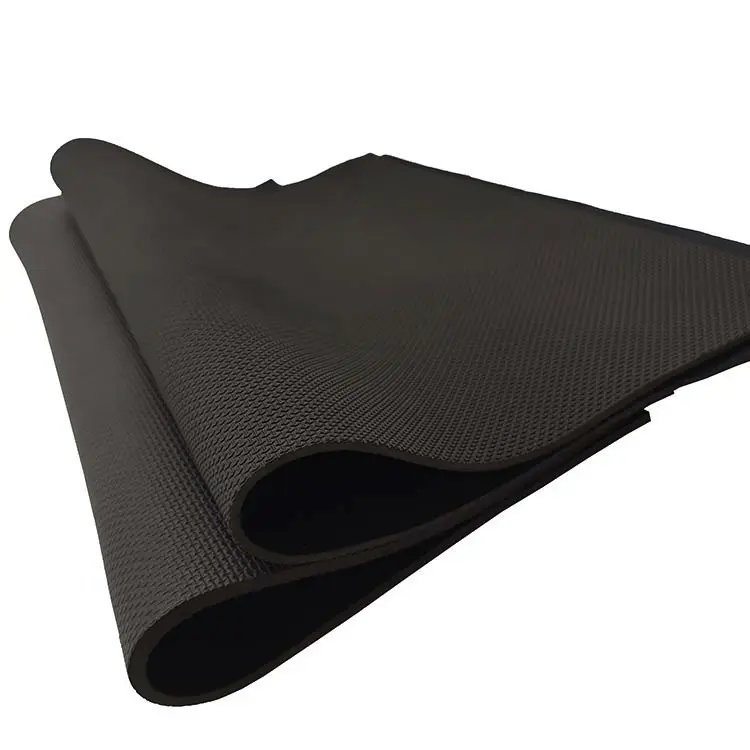 Factory Supply Anti Slip Black SBR SCR CR Rubber Textile Laminated Shark Skin Embossed Neoprene Fabric Sheet