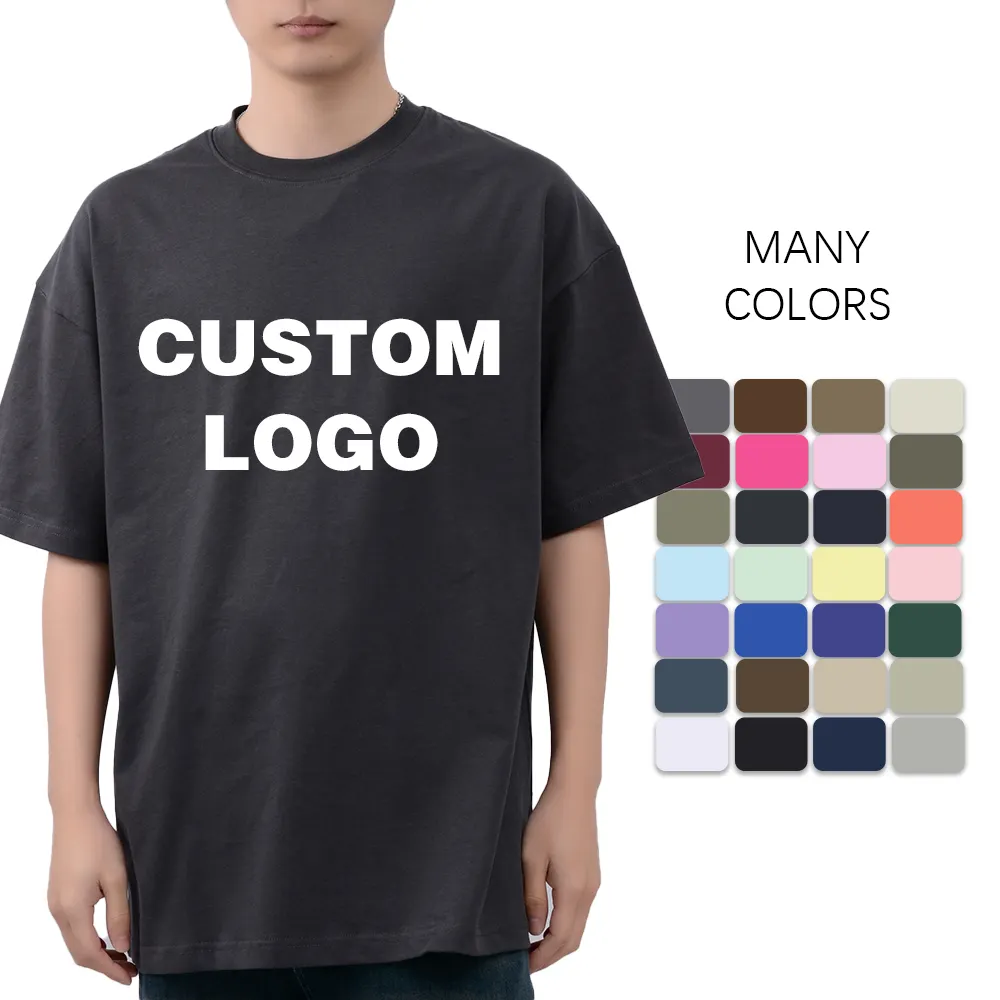 Benutzer definierte Grafik T-Shirts T-Shirts Gedruckte Herren Siebdruck Vintage Distressed Acid Wash T-Shirt Herren Übergroße T-Shirts