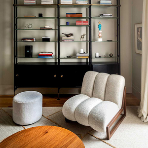 <span class=keywords><strong>Fauteuil</strong></span> inclinable en bois massif <span class=keywords><strong>de</strong></span> style italien <span class=keywords><strong>de</strong></span> luxe <span class=keywords><strong>pour</strong></span> salon, doublé <span class=keywords><strong>de</strong></span> <span class=keywords><strong>peau</strong></span> <span class=keywords><strong>de</strong></span> <span class=keywords><strong>mouton</strong></span> - Product Image 5
