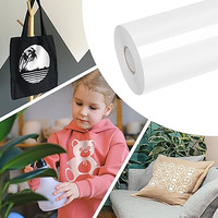 Rouleau de papier vinyle de Film de transfert de chaleur HTV de Sublimation PU de PVC blanc imprimable pour le tissu foncé de t-shirt