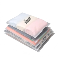 Sacs en plastique transparents écologiques personnalisés, sacs en plastique givré, sacs d'emballage pour vêtements, fermeture éclair, emballage pour vêtements, sac de shopping pour pull