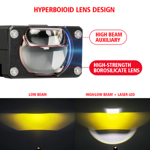 Mini Lente Bi-LED Zdu49 45W, Luz LED Empotrada para Parrilla, para Faros Antiniebla de Coche de 12V, Luz Amarilla de Cruce, IP68 - Product Image 2