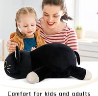Peluche originale Black Cat de 13 pouces, super douce, jouet en peluche, oreiller, cadeau de Noël pour enfants et adultes