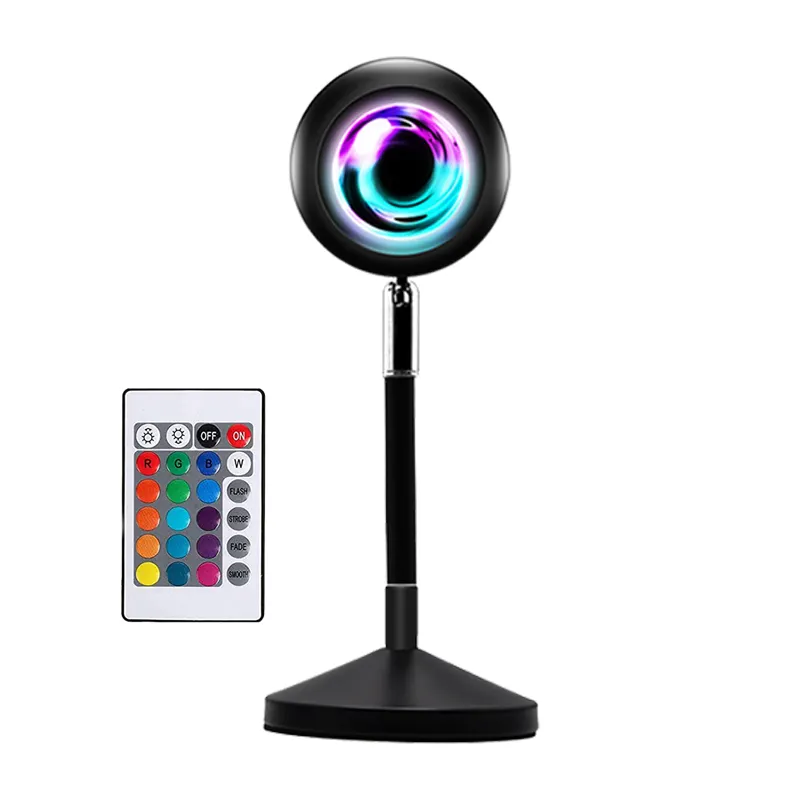 Remote control sunset lamp light,16 changeable colors,brightness adjustable for living room