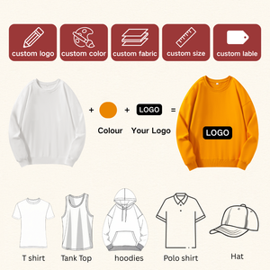 Felpa Girocollo Oversize in Cotone 100% Spesso Senza Cordoncini, Premium, Pesante, con Logo, da <span class=keywords><strong>Uomo</strong></span> - Product Image 2