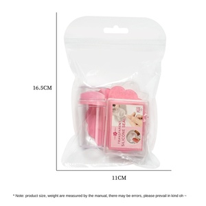 Templat cap kuku dan alat stempel cat kuku silikon lunak Jelly Set Stamper seni kuku Perancis dengan pengikis - Product Image 3