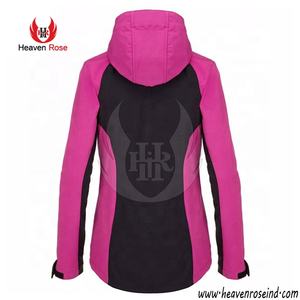 Chaqueta Softshell de invierno delgada y atractiva para mujer, dos tonos, impermeable y transpirable con decoración bordada - Product Image 6