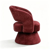 CARLFORD Fauteuil Simple Moderne Minimaliste Design Rouge Chaise de Loisirs Pivotante pour Salon Chambre Durable-pour Appartements Hôtels