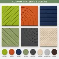 Panel Akustik PET Felt CNC Custom OEM, Potongan Laser Bermotif, Peredam Suara untuk Proyek Desain Interior Komersial