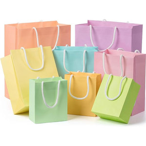 Bolsas de papel de regalo de lujo con impresión personalizada, logotipo personalizado, embalaje con asa de cinta, bolsa de papel para compras para empresas, en oferta. - Product Image 6