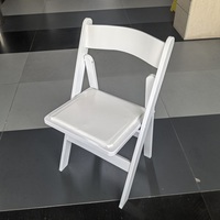Offres Spéciales pas cher de haute qualité en bois massif blanc Wimbledon chaise chaise pliante en bois