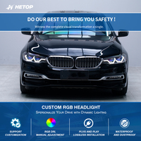 Phares HETOP G30 2017-2020 Série 5, mise à niveau personnalisée spéciale, triple couleur, multi-modes, LED DRL personnalisable et unique pour BMW