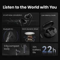 Audífonos Intrauditivos HAYLOU X1 2023 con Chipset Qualcomm, Indicador LED de Batería, Cancelación Activa de Ruido 5.3