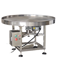 Nouvelle table rotative à vitesse réglable entièrement en acier inoxydable 304 antibactérien certifiée CE pour les industries alimentaires et chimiques