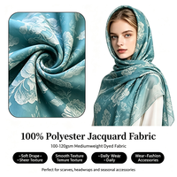 Vente en gros usine – Tissu jacquard 100 % polyester de poids moyen, anti-boulochage, fil 75D pour châles, écharpes et vêtements pour femmes