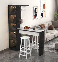 Table de bar amovible en panneaux de MDF, style européen moderne, pour salon, entrée, cuisine, cloison, armoire à vin