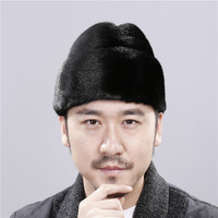 Sombrero Ruso de Piel de Visón para Hombre, Estilo Ushanka, Cálido para Invierno, Listo para Enviar