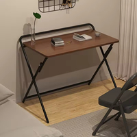 Petite table de bureau à domicile, bureau d'ordinateur pliable portable avec étagère, meubles gain de place pour ordinateur portable, étude