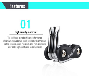 Le <span class=keywords><strong>Mini</strong></span> 6-Fonction Vélo Outil Vélo Multitool Léger Vélo Kit De Réparation Outil pour Vélos - Product Image 4