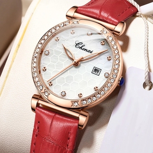 CHENXI <span class=keywords><strong>313</strong></span> montre à quartz élégante avec logo personnalisé pour femme ensemble de montres décontractées ultra minces étanches avec bracelet en cuir - Product Image 2