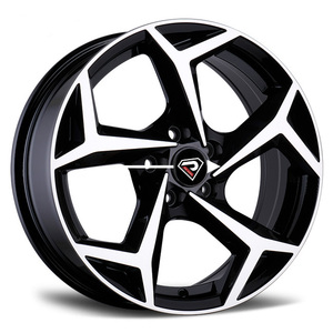 Jantes en alliage personnalisées Wheelshome 687 15/<span class=keywords><strong>16</strong></span> <span class=keywords><strong>pouces</strong></span> <span class=keywords><strong>5</strong></span>/100 avec rayons en Y, finition noire usinée pour <span class=keywords><strong>POLO</strong></span> - Product Image 1