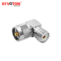 Adaptateur d'alimentation d'usine prise UHF mâle à uhf femelle Jack coude à angle droit 90 degrés RA rf connecteur coaxial adaptateur de convertisseur
