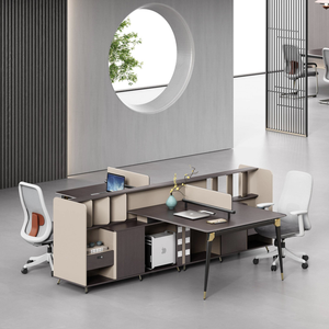 Escritorio de oficina ejecutivo de pie modular de madera maciza de lujo contemporáneo muebles de cubículo de alta calidad - Product Image 1
