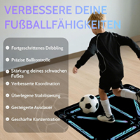 Tapis d'entraînement de football 90 x 60 cm avec chaussettes antidérapantes, absorption des chocs pour le contrôle du ballon et la technique de jeu au pied, soulagement du stress, idéal