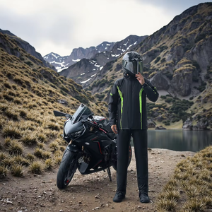 Modern Reflective Nylon Raincoat for Adults with Detachable Hood - Product Image 4