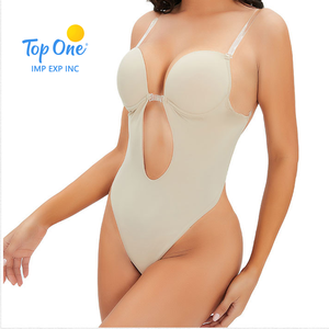 Top une robe dos nu sans couture minceur corps Shaper grande taille ventre ferme contrôle pantalon taille haute Shapewear body - Product Image 6