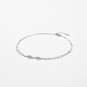 Bracelet en argent sterling S925 avec zircon et motif sourire porte-bonheur pour femme - Bijou simple et élégant, version en cuivre personnalisable - Product Image 6