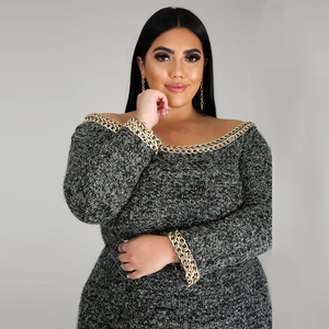 Sexy negro <span class=keywords><strong>vestidos</strong></span> de las mujeres más tamaño para Mujer plus tamaño maxi <span class=keywords><strong>vestidos</strong></span> vestido mujer grande - Product Image 6