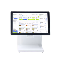 Système de point de vente industriel intelligent tout-en-un, PC de restaurant, support de point de vente carré, écran tactile
