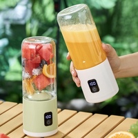 Draagbare oplaadbare sapcentrifuge blender mini elektrische fruitsmoothie roestvrijstalen messen waterdicht transparant behuizing digitaal display