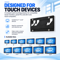 Support mural fixe universel en alliage d'aluminium Touchwo pour écran LCD de 7 à 23,8 pouces, affichage publicitaire et borne tactile
