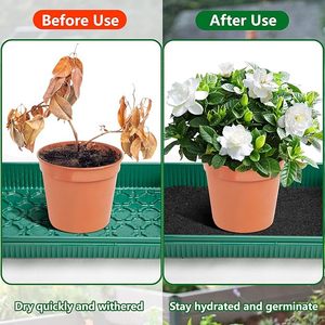 Tapis d'arrosage automatique pour plantes 110x25 pouces, tapis capillaire auto-arrosant en feutre de <span class=keywords><strong>3</strong></span> <span class=keywords><strong>mm</strong></span> pour la germination des graines et l'hydroponie - Product Image 6