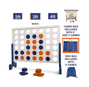 Trò Chơi 4 Hàng Bằng Gỗ Ngoài Trời 4 Hàng Lớn Bằng Gỗ 4 Hàng Rộng 26 Inch Bộ Trò Chơi 4 Dây Lớn Ngoài Trời & Trong Nhà Có Xu - Product Image 6