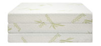 Matelas pliant en trois parties en mousse à mémoire de forme personnalisable taille Queen, housse amovible en polyester, écologique, antibactérien, portable