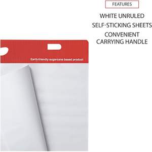 Bloc-notes autocollants universels 35603, 25 x 30 cm, blancs, 30 feuilles non lignées (lot de 2 blocs) pour la peinture - Product Image 3