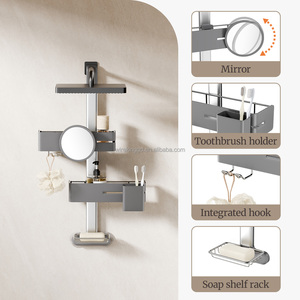 WIREKING Organizzatore da <span class=keywords><strong>Doccia</strong></span> Regolabile con Ganci, Porta Shampoo e Sapone Antiruggine, Contenitore Sospeso per Bagno - Product Image 5