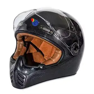 Casque de course à double lentille Flip Up Double Visor Casque de moto avec graphique complet