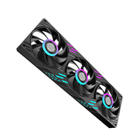 Ventilateur de châssis refroidi par liquide LOVINGCOOL XC-360, ventilateurs ARGB PWM intégrés de 360 mm, haute pression statique pour kit de système de refroidissement de boîtier PC