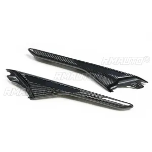 2 pièces de garnitures de remplacement en fibre de carbone pour les caches d'aération latéraux BMW F90 M5 2018-IN, garniture de couvercle de prise d'air latérale, pièce extérieure automobile - Product Image 2