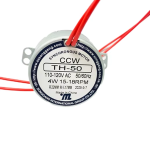 TYC-50 nhỏ động cơ đồng bộ 110-120V AC 15-18rpm trục xoay CCW 4 Wát - Product Image 1