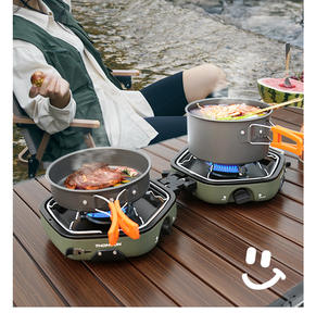 Réchaud de <span class=keywords><strong>camping</strong></span> portable au <span class=keywords><strong>propane</strong></span> et au <span class=keywords><strong>butane</strong></span>, pliable, en acier inoxydable, pour voiture, pour faire bouillir l'eau, ustensile de cuisson simple - Product Image 5