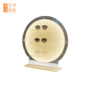 YUSHANG Customizable Original Design Three-layer Transparent <strong>Circular</strong> <strong>Acrylic</strong> <strong>Display</strong> Stand <strong>Acrylic</strong> Table Eyewear <strong>Display</strong> Stand - Product Image 1