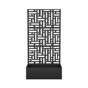Fioriera Decorativa da Esterno in Metallo con Schermo, Motivo Personalizzabile, Colore a Scelta, Fioriera Combinata in Acciaio Galvanizzato per Fiori - Product Image 4